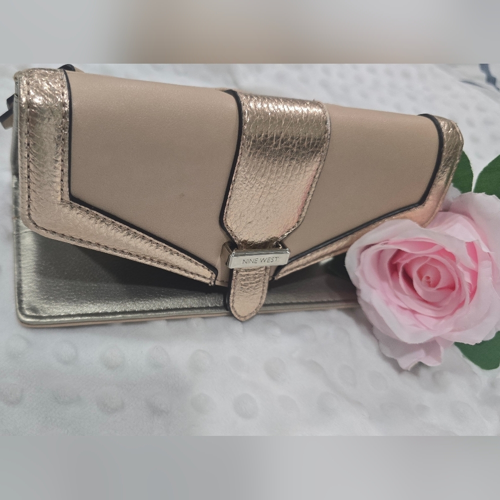 Nine West Gold and Cream Women's Clutch